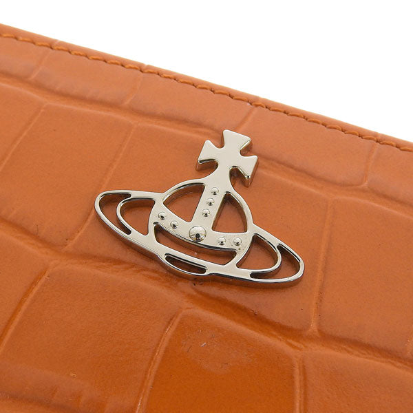 ヴィヴィアンウエストウッド 財布 レディース 二つ折り財布 アウトレット 型押しレザー オレンジ WALLET FR PKT 5115002YWL0039F407 VIVIENNE WESTWOOD