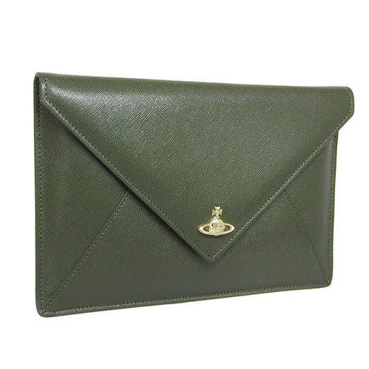 ヴィヴィアン・ウエストウッド VIVIENNE WESTWOOD VICTORIA ENVELOP クラッチバッグ バッグ レザー グリーン レディース 5204000840565m403 30日間返品保証 代引手数料無料 楽天スーパーセール
