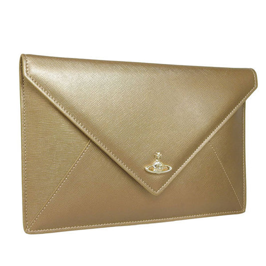 ヴィヴィアン・ウエストウッド VIVIENNE WESTWOOD VICTORIA ENVELOP クラッチバッグ バッグ レザー ゴールド レディース 5204000840565r401 30日間返品保証 代引手数料無料 楽天スーパーセール