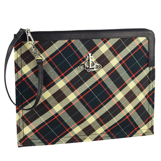 ヴィヴィアン・ウエストウッド VIVIENNE WESTWOOD クラッチバッグ ポーチ チェック柄 5204004112008o301 30日間返品保証 代引手数料無料 楽天スーパーセール