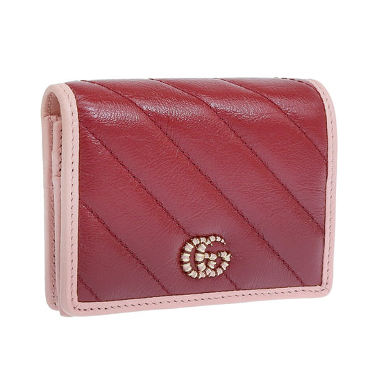 グッチ 財布 レディース 二つ折り財布 アウトレット レザー レッド 5738111X5EG6476 GUCCI　一粒万倍日 母の日　土日祝も毎日発送します