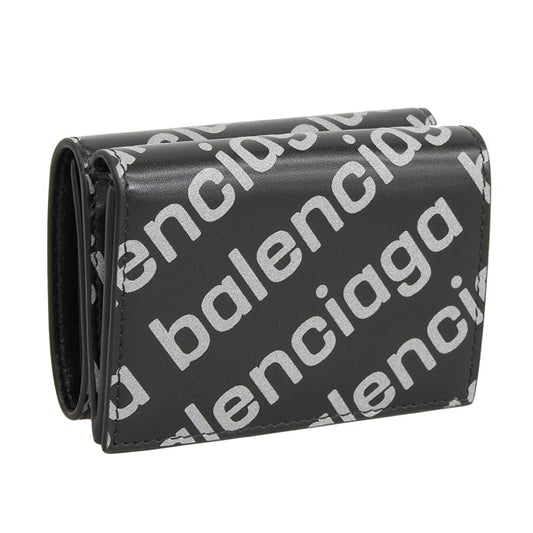 バレンシアガ 財布 レディース 三つ折り財布 アウトレット レザー ブラックマルチ 59431723V731090 BALENCIAGA