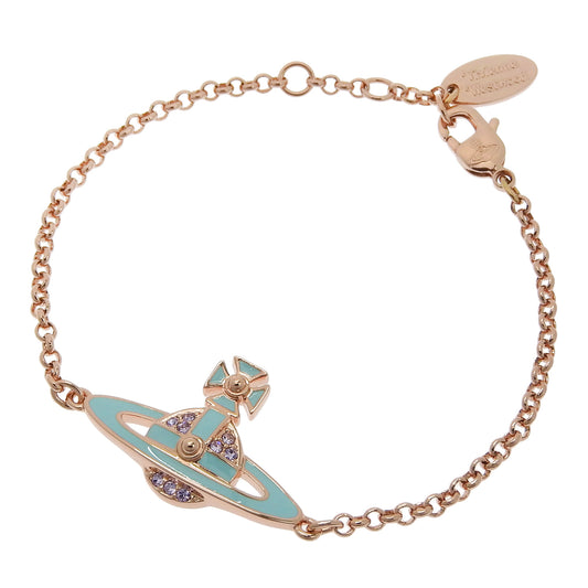 ヴィヴィアンウエストウッド アクセサリー レディース ブレスレット アウトレット ローズゴールド×ブルー MINI BAS RELIEF 6102021002G191 VIVIENNE WESTWOOD
