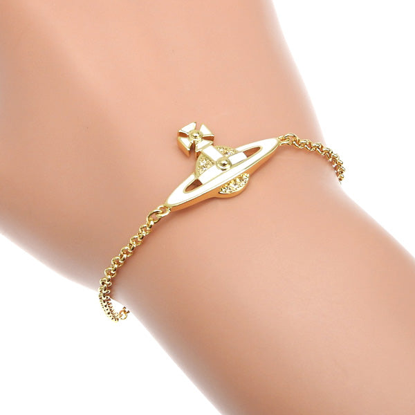 ヴィヴィアンウエストウッド アクセサリー レディース ブレスレット アウトレット ゴールド×ホワイト NEIL MINI BAS RELIEF 6102021002R281 VIVIENNE WESTWOOD