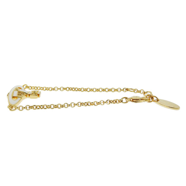 ヴィヴィアンウエストウッド アクセサリー レディース ブレスレット アウトレット ゴールド×ホワイト NEIL MINI BAS RELIEF 6102021002R281 VIVIENNE WESTWOOD