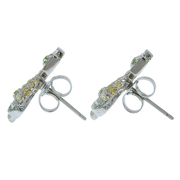 ヴィヴィアンウエストウッド アクセサリー レディース ピアス アウトレット プラチナム×グリーン KIKA EARRINGS 6201006902P442 VIVIENNE WESTWOOD