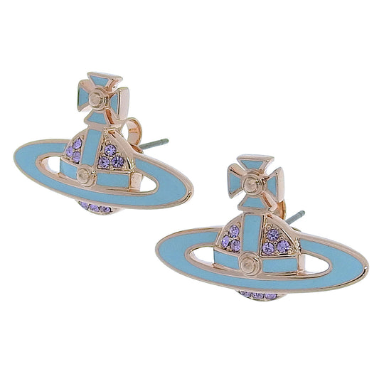 ヴィヴィアンウエストウッド アクセサリー レディース ピアス ピンクゴールド×青 NEIL MINI BAS RELIEF PENDANT-EARRINGS 6201032402G191 VIVIENNE WESTWOOD