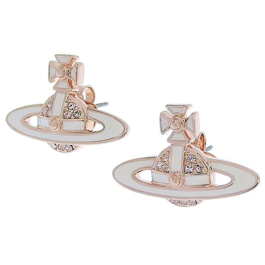 ヴィヴィアンウエストウッド アクセサリー レディース ピアス ピンクゴールド×白 NEIL MINI BAS RELIEF PENDANT-EARRINGS 6201032402G231 VIVIENNE WESTWOOD