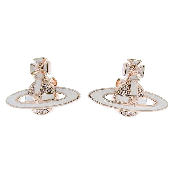 ヴィヴィアンウエストウッド アクセサリー レディース ピアス ピンクゴールド×白 NEIL MINI BAS RELIEF PENDANT-EARRINGS 6201032402G231 VIVIENNE WESTWOOD