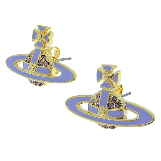 ヴィヴィアンウエストウッド アクセサリー レディース ピアス ゴールド×パープル NEIL MINI BAS RELIEF PENDANT-EARRINGS 6201032402R120 VIVIENNE WESTWOOD