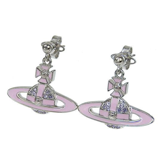 ヴィヴィアンウエストウッド アクセサリー レディース ピアス アウトレット プラチナム×ピンク NEIL MINI BAS RELIEF EARRINGS 6202014L02P595