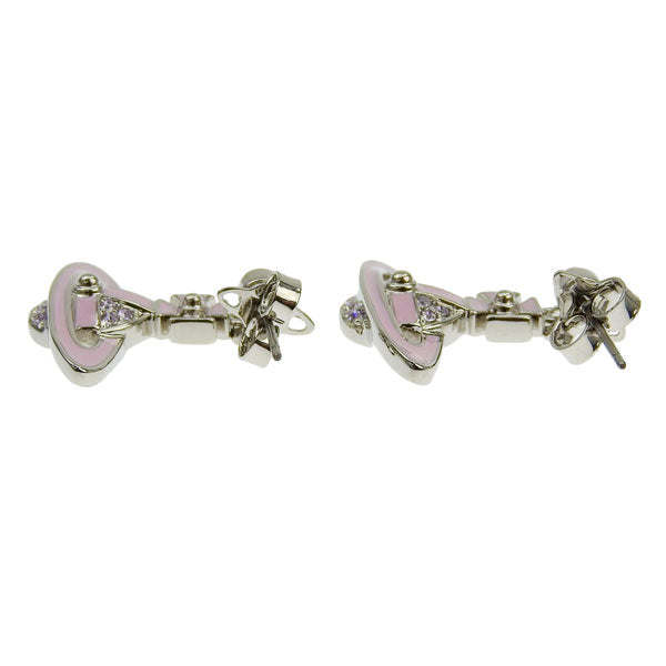 ヴィヴィアンウエストウッド アクセサリー レディース ピアス アウトレット プラチナム×ピンク NEIL MINI BAS RELIEF EARRINGS 6202014L02P595