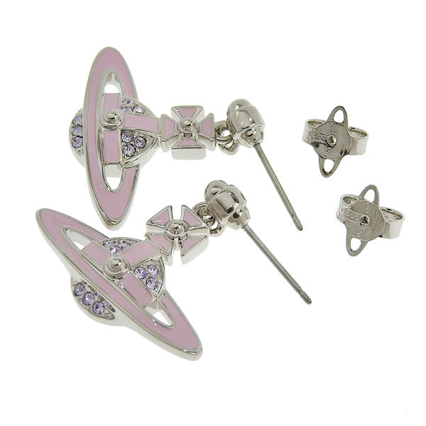 ヴィヴィアンウエストウッド アクセサリー レディース ピアス アウトレット プラチナム×ピンク NEIL MINI BAS RELIEF EARRINGS 6202014L02P595