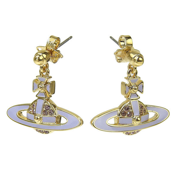 ヴィヴィアンウエストウッド アクセサリー レディース ピアス アウトレット ゴールド×パープル NEIL MINI BAS RELIEF EARRINGS 6202014L02R120