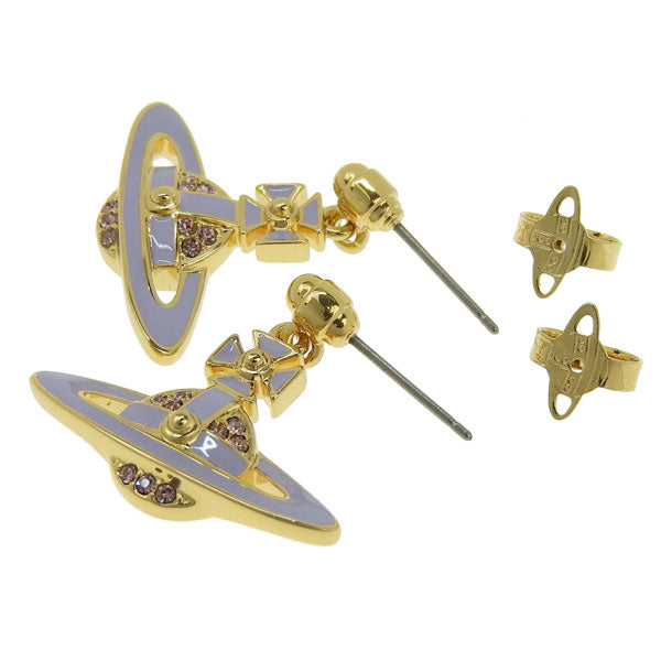 ヴィヴィアンウエストウッド アクセサリー レディース ピアス アウトレット ゴールド×パープル NEIL MINI BAS RELIEF EARRINGS 6202014L02R120