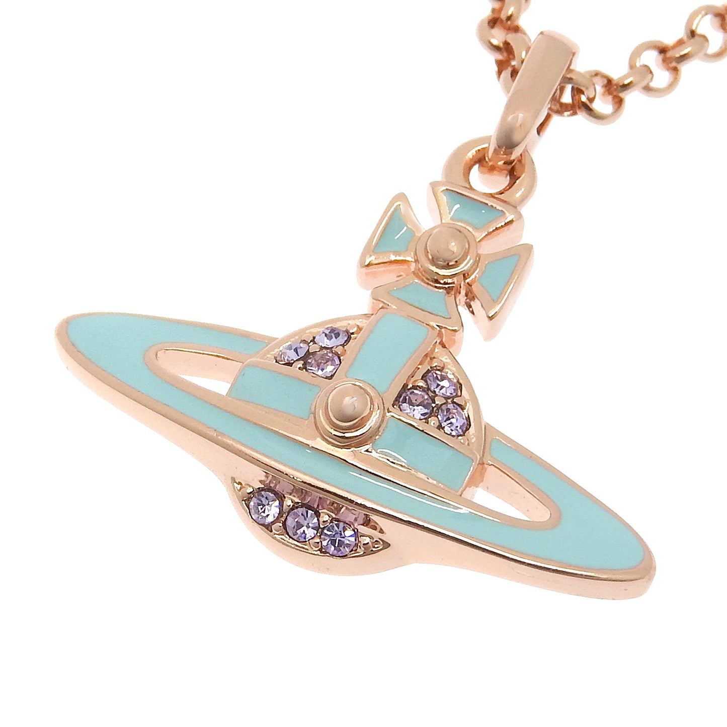ヴィヴィアンウエストウッド アクセサリー レディース ネックレス アウトレット ローズゴールド×ブルー NEIL MINI BAS RELIEF 6302039P02G191 VIVIENNEWESTWOOD