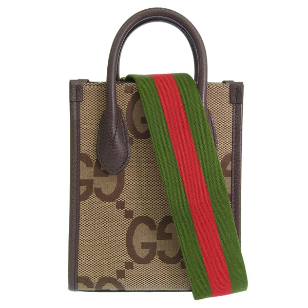 グッチ バッグ レディース 2WAY トートバッグ ジャンボGGキャンバス ブラウンマルチ GG JUMBO TOTE MINI 699406UKMDG2570 GUCCI 母の日　土日祝も毎日発送します