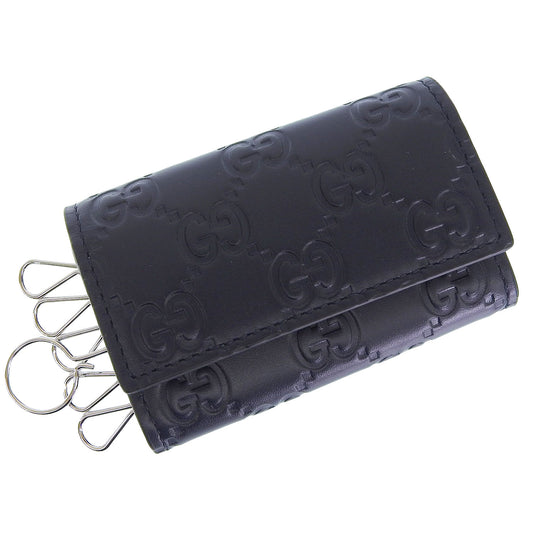 グッチ キーケース 6連 メンズ レディース アウトレット レザー ネイビー O K.CASE AVEL 779824CWC1N4009 GUCCI