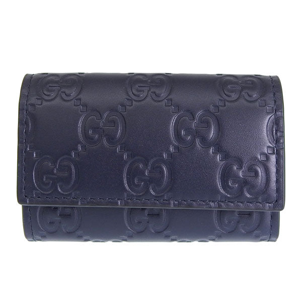 グッチ キーケース 6連 メンズ レディース アウトレット レザー ネイビー O K.CASE AVEL 779824CWC1N4009 GUCCI