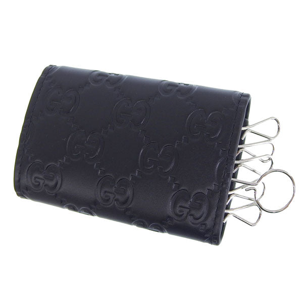 グッチ キーケース 6連 メンズ レディース アウトレット レザー ネイビー O K.CASE AVEL 779824CWC1N4009 GUCCI