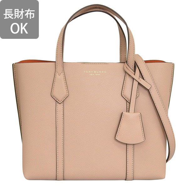 トリーバーチ バッグ レディース ショルダーバッグ レザー ベージュ PERRY TRIPLE-COMPARTMENT SMALL TOTE 81928-288 TORY BURCH 母の日　土日祝も毎日発送します