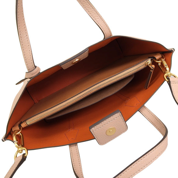 トリーバーチ バッグ レディース ショルダーバッグ レザー ベージュ PERRY TRIPLE-COMPARTMENT SMALL TOTE 81928-288 TORY BURCH 母の日　土日祝も毎日発送します