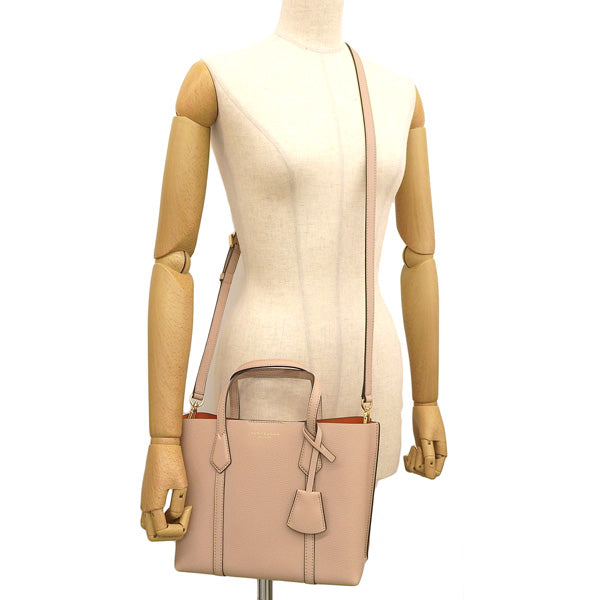 トリーバーチ バッグ レディース ショルダーバッグ レザー ベージュ PERRY TRIPLE-COMPARTMENT SMALL TOTE 81928-288 TORY BURCH 母の日　土日祝も毎日発送します