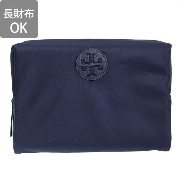 トリーバーチ コスメポーチ 化粧ポーチ レディース アウトレット ナイロン ネイビー MEDIUM NYLON COSMETIC CASE 88367-405 TORY BURCH