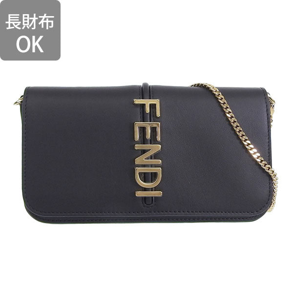 フェンディ バッグ レディース ショルダーバッグ レザー ブラック 8BS076A5DYF0KUR FENDI 母の日　土日祝も毎日発送します