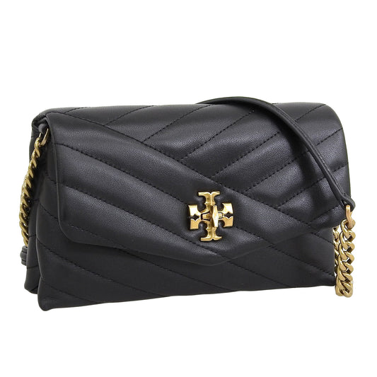 トリーバーチ バッグ レディース ショルダーバッグ レザー ブラック KIRA CHEVRON CHAIN WALLET 90343-001 TORY BURCH