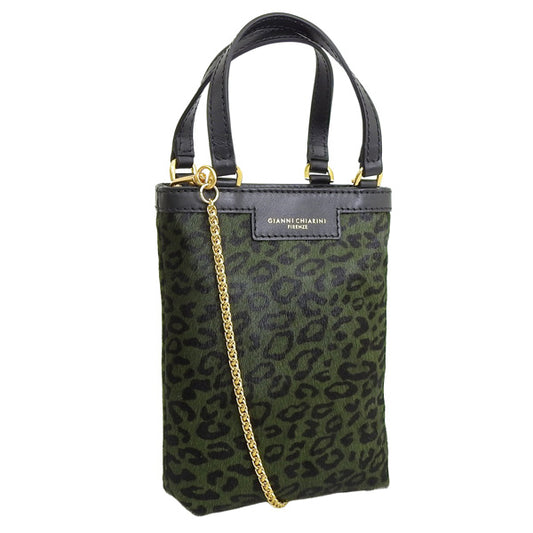 新入荷　ジャンニキャリーニ バッグ レディース ハンドバック 2WAYバッグ ショルダーバッグ グリーン CAMILLA 9620MCRLEO-FIEGRE GIANNI CHIARINI　 母の日　土日祝も毎日発送します