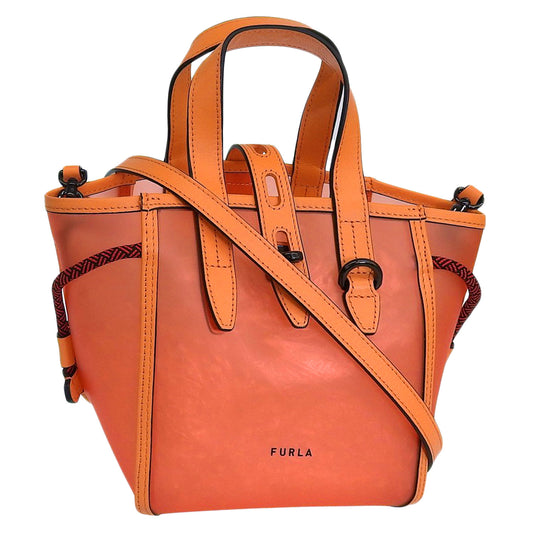 フルラ バッグ レディース 2WAY ショルダーバッグ トートバッグ アウトレット オレンジ ネット FURLA NET-TOTE MINI BAG BASRFUABX0919AS000