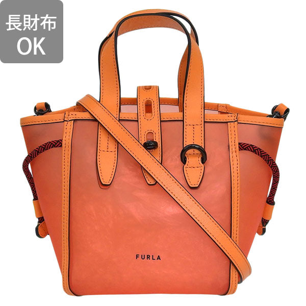 フルラ バッグ レディース 2WAY ショルダーバッグ トートバッグ アウトレット オレンジ ネット FURLA NET-TOTE MINI BAG BASRFUABX0919AS000