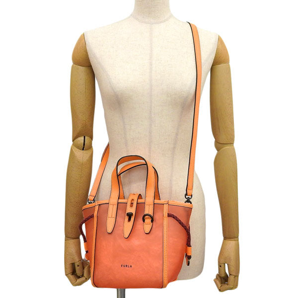 フルラ バッグ レディース 2WAY ショルダーバッグ トートバッグ アウトレット オレンジ ネット FURLA NET-TOTE MINI BAG BASRFUABX0919AS000