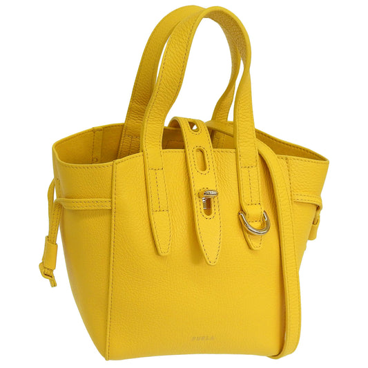 フルラ バッグ レディース 2WAY ショルダーバッグ ハンドバッグ アウトレット レザー イエロー FURLA NET TOTE MINI BAG BASRFUAHSF000NTT00