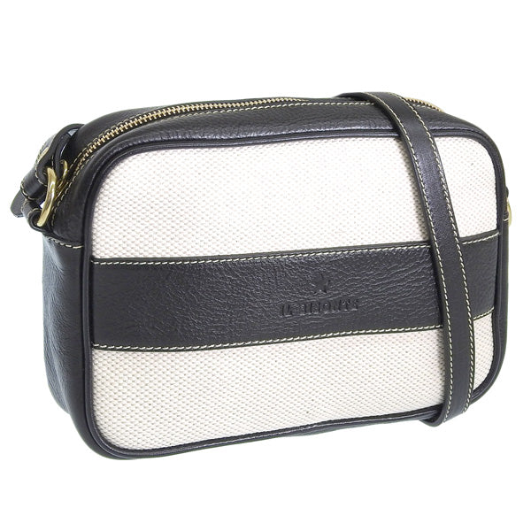 イルビゾンテ バッグ レディース ショルダーバッグ キャンバス レザー ベージュ×ブラック BCR351TCV005NA203 IL BISONTE 母の日　土日祝も毎日発送します