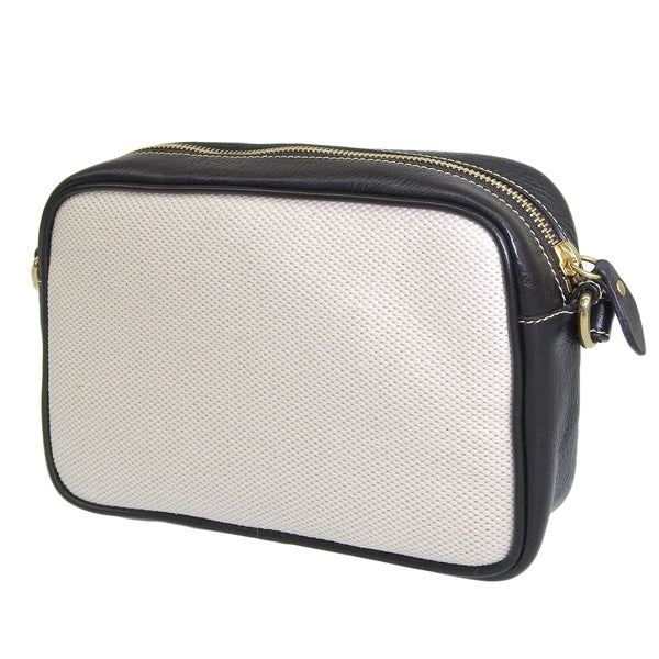 イルビゾンテ バッグ レディース ショルダーバッグ キャンバス レザー ベージュ×ブラック BCR351TCV005NA203 IL BISONTE 母の日　土日祝も毎日発送します