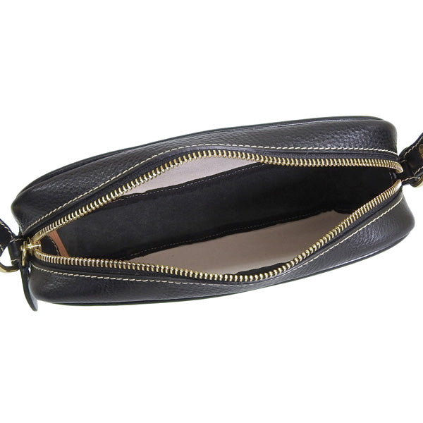 イルビゾンテ バッグ レディース ショルダーバッグ キャンバス レザー ベージュ×ブラック BCR351TCV005NA203 IL BISONTE 母の日　土日祝も毎日発送します