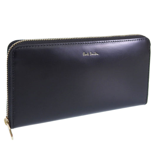 ポールスミス 財布 メンズ 長財布 アウトレット レザー ブラック ラウンドファスナー BPS566-10 PAUL SMITH