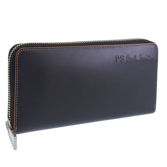ポールスミス 財布 メンズ 長財布 アウトレット レザー ブラック ラウンドファスナー BYP057-10 PAUL SMITH