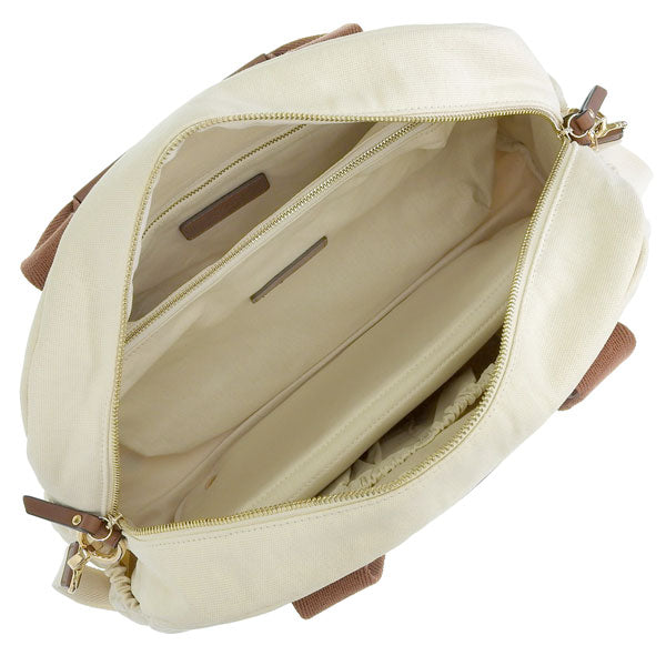 クロエ バッグ レディース ショルダーバッグ 2WAY マザーズバッグ コットン ホワイト×ブラウン クロエキッズ Chloe KIDS C20190-148 A4対応