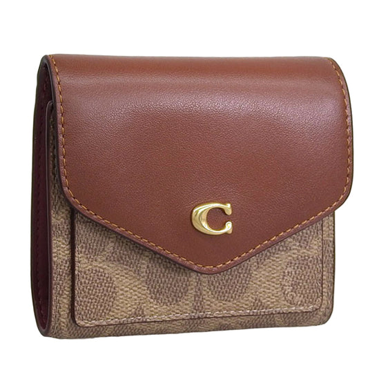 コーチ 財布 レディース 二つ折り財布 レッド×カーキ CB CC SG WYN SM WAL C2329B4NQ4 COACH 母の日　土日祝も毎日発送します