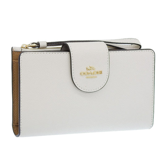コーチ 長財布 レディース アウトレット レザー チョーク XGRN TECH WALLET C2869IMCHK COACH　一粒万倍日 母の日　土日祝も毎日発送します