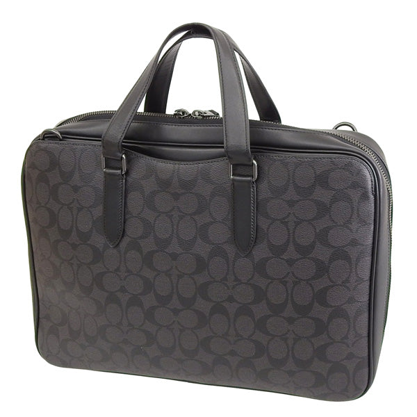コーチ 2WAY ビジネスバッグ メンズ アウトレット ブラック SLIM BRIEF SHADOW SIGNATURE C8172QBN3A COACH 母の日　土日祝も毎日発送します
