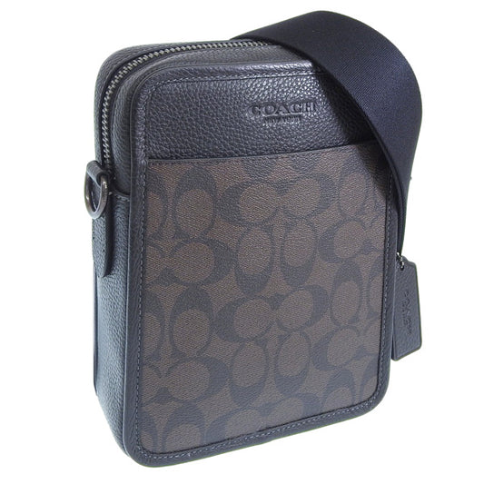 コーチ バッグ メンズ ショルダーバッグ アウトレット マホガニーブラック サリバン クロスボディ シグネチャー キャンバス CC009QBAE4 COACH