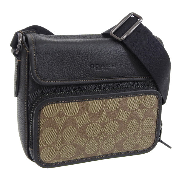コーチ クロスボディバッグ メンズ アウトレット カーキ×チャコール CC032QBTUP COACH 母の日　土日祝も毎日発送します