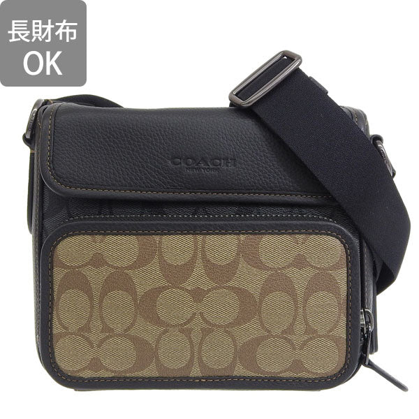 コーチ クロスボディバッグ メンズ アウトレット カーキ×チャコール CC032QBTUP COACH 母の日　土日祝も毎日発送します