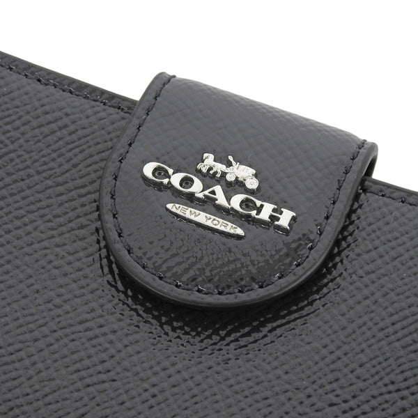 コーチ 財布 レディース 二つ折り財布 アウトレット ミッドナイトネイビー PTNT LTHR MDM CRN ZI CF233SVBHP COACH　一粒万倍日 母の日　土日祝も毎日発送します