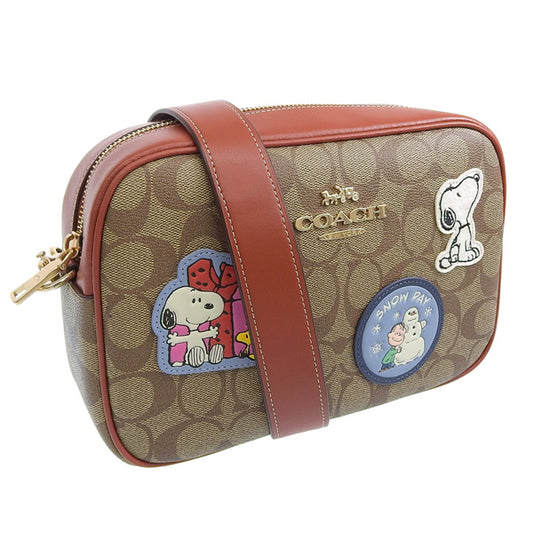 コーチ バッグ レディース ショルダーバッグ アウトレット カーキ/レッドウッドマルチ SIGNATURE SNOOPY JIMIE LTR SP CF304IMT1O COACH 母の日　土日祝も毎日発送します