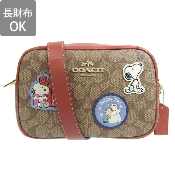 コーチ バッグ レディース ショルダーバッグ アウトレット カーキ/レッドウッドマルチ SIGNATURE SNOOPY JIMIE LTR SP CF304IMT1O COACH 母の日　土日祝も毎日発送します